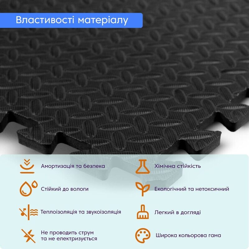 Підлогове покриття пазли  МР15 Блек  60*60*1см - Зображення 4